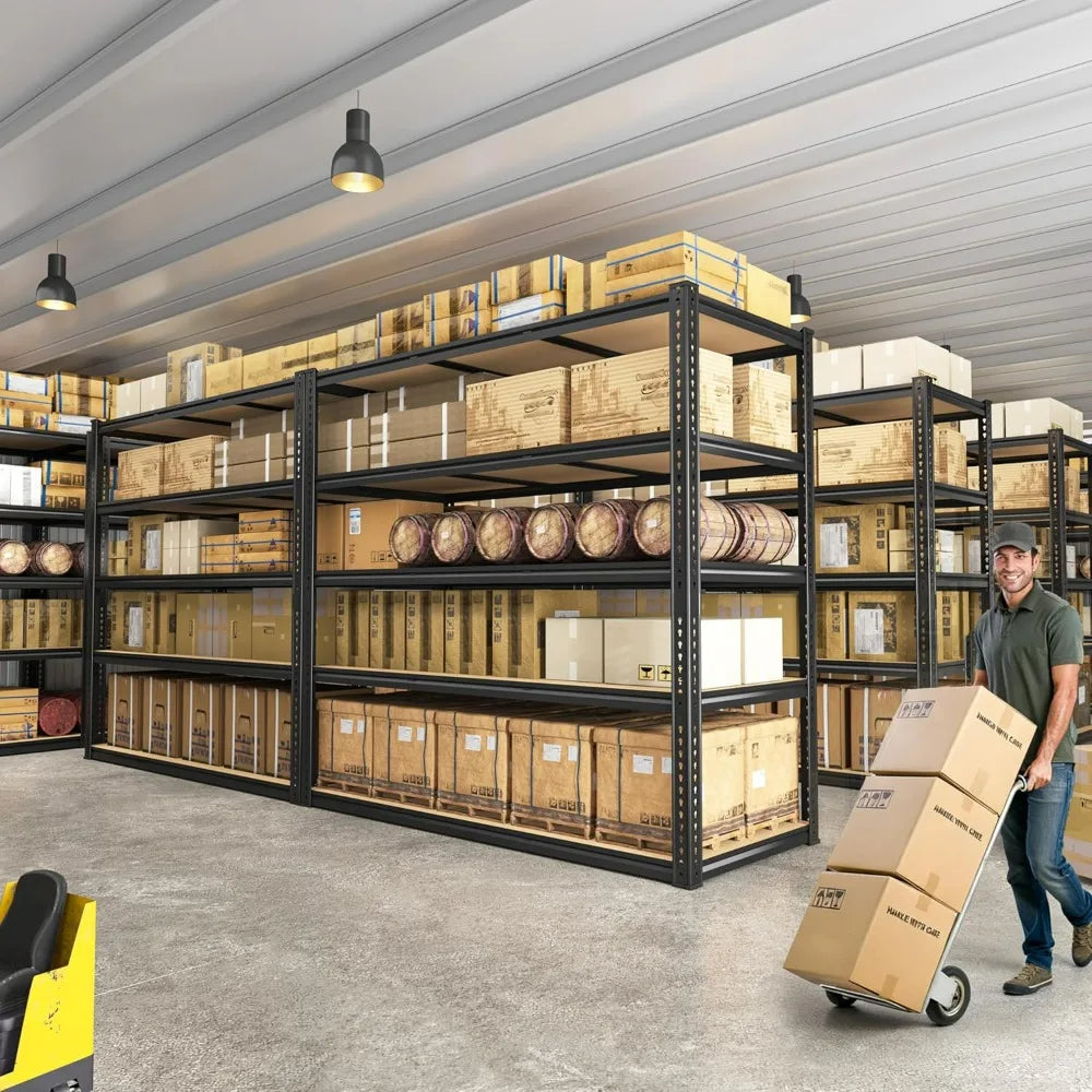 48" W Garage Shelving Heavy Duty 2800LBS Garage Storage Shelves, 5 Tier Adjustable Metal Shelving Unit 72" H x 48" W x 18" D