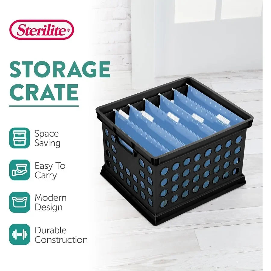 Storage Crate Bin File Organizer for Home and Office