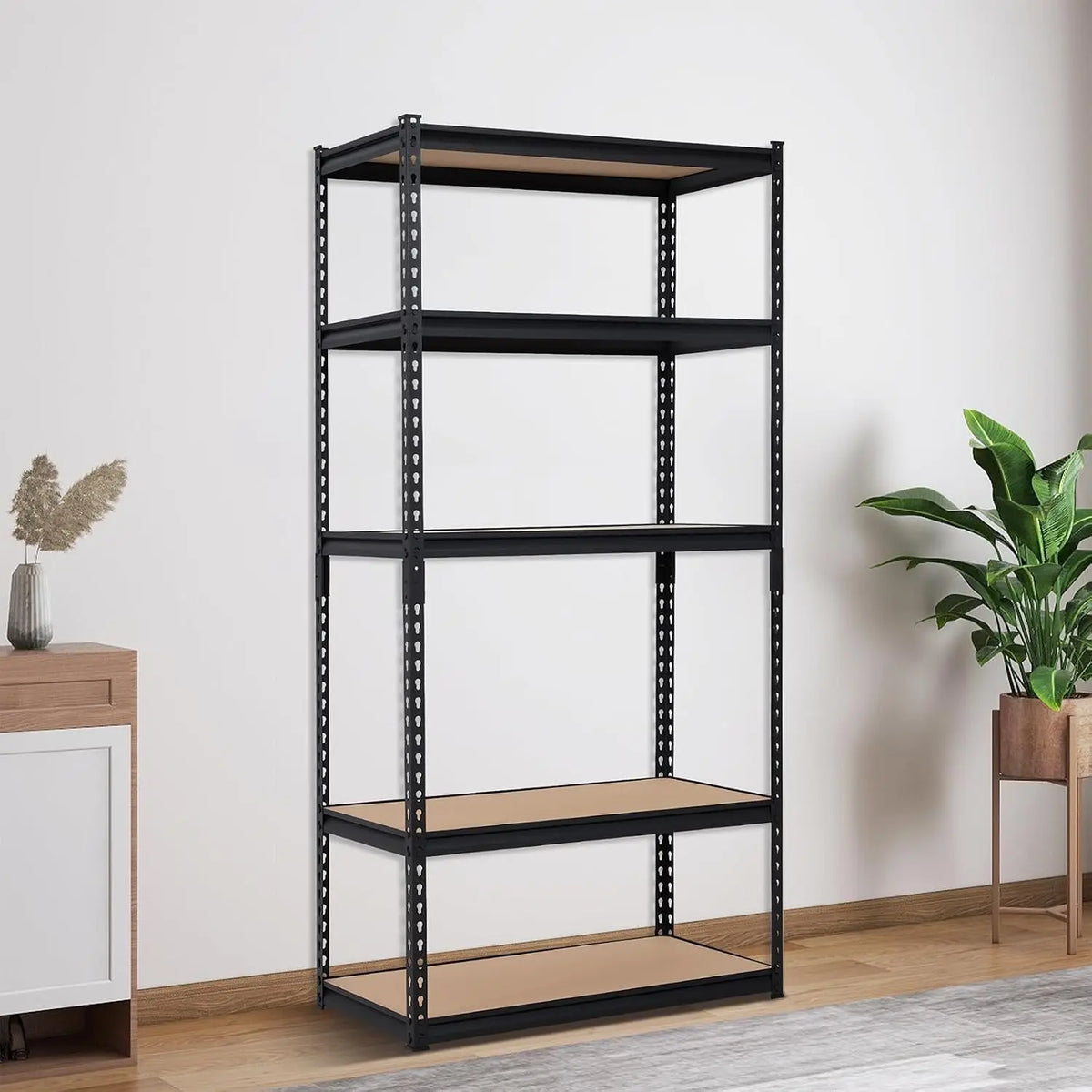 Tacleekii 5 Tiers Garage Shelving Adjustable Storage Shelves 2000Lbs Capacity Heavy Duty Garage Storage Metal Storage Shelves For Basement,Warehouse,Pantry